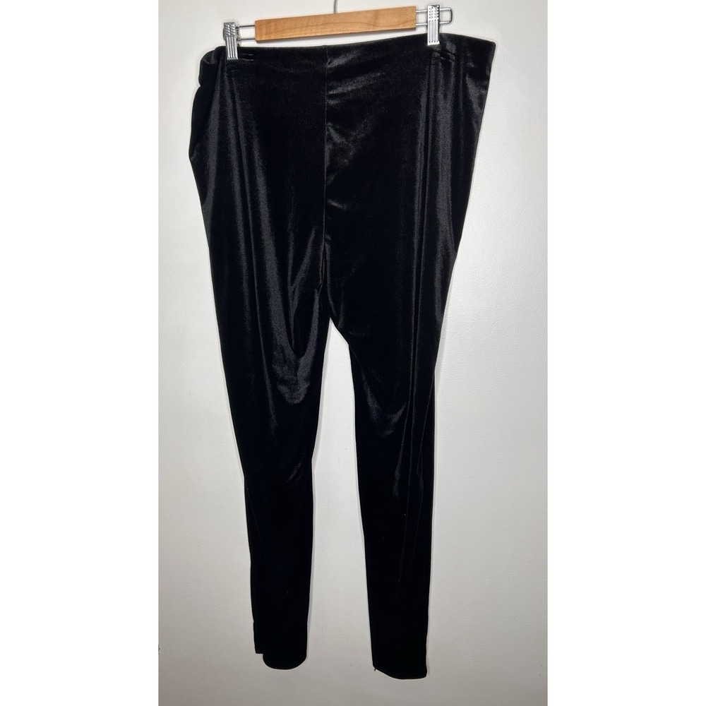 LC Lauren Conrad Runway Black Velvet Women's Pants Skinny Size XL New NWT - Picture 8 of 10